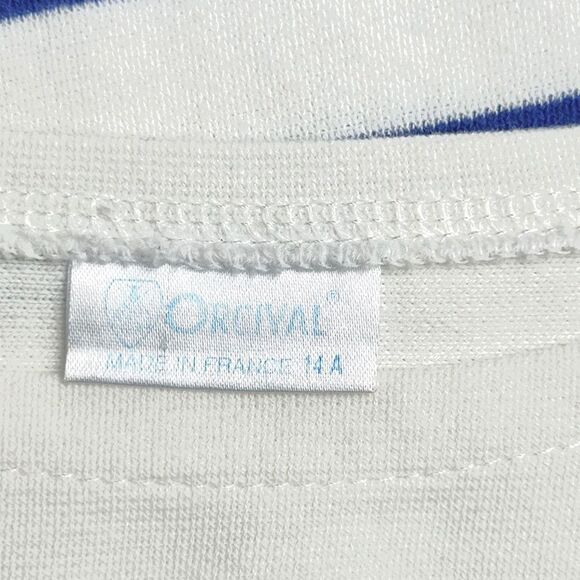 Orcival Girl’s Basque French Sailor
Shirt Cotton Striped made in France 14A - Picture 9 of 10
